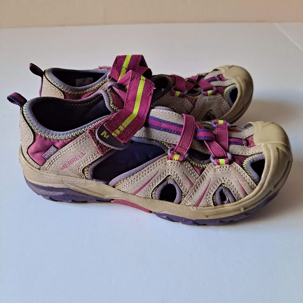Merrell Tan / Taupe, Pink & Purple Kids Hydro Water Sandals - Size 3M
